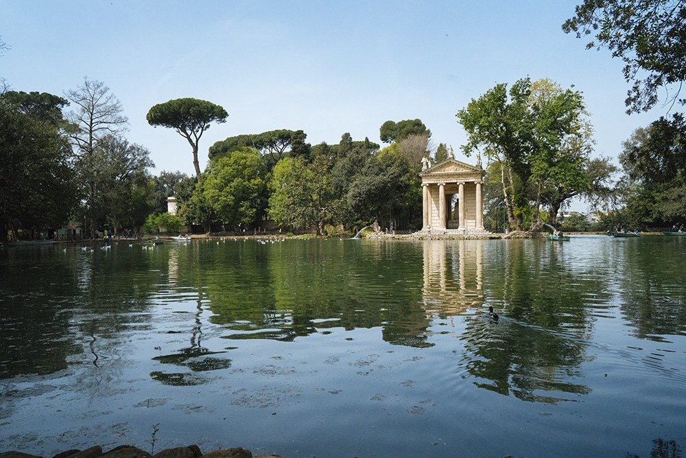 lake at Villa Borghese