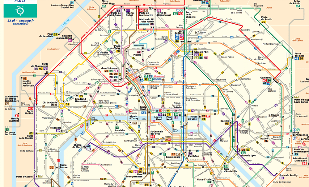 Карта большой париж