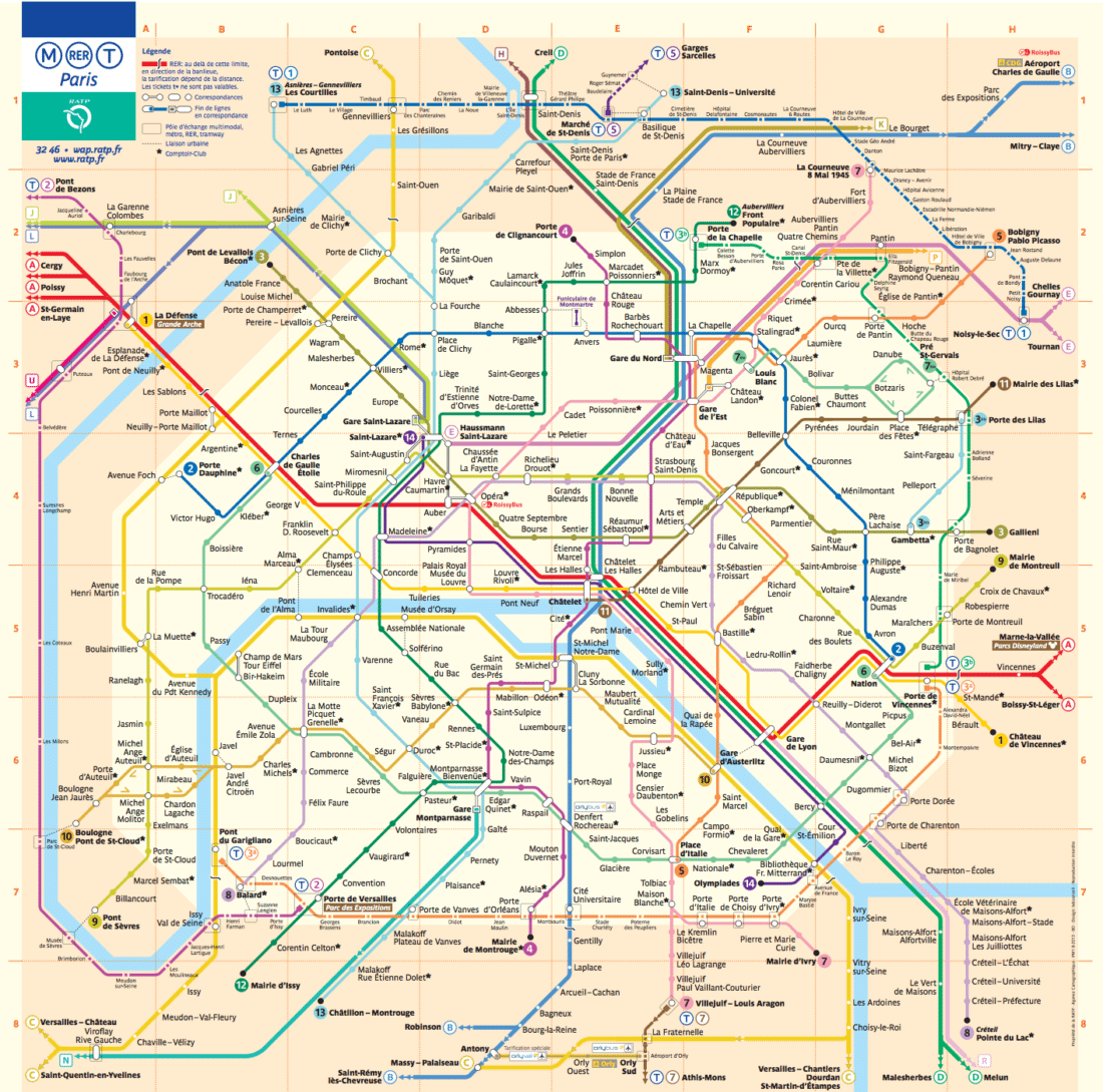 Metro Map Paris with Kids 