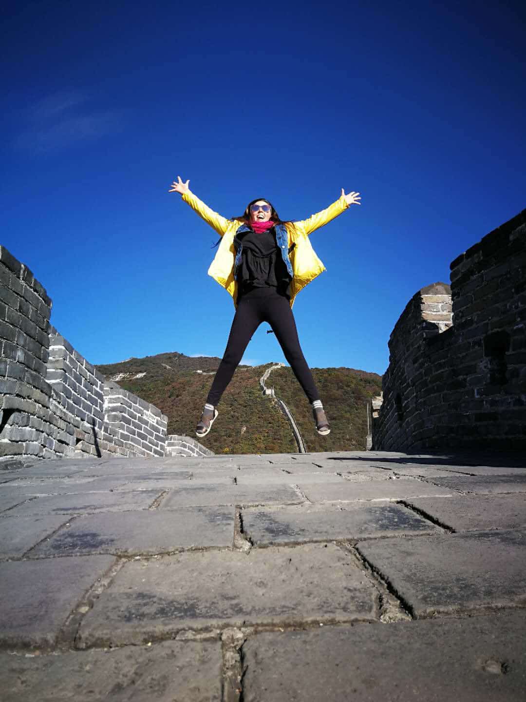 China Visa Layover. Jumping on the Great Wall of China on Beijing Layover to Great Wall of China