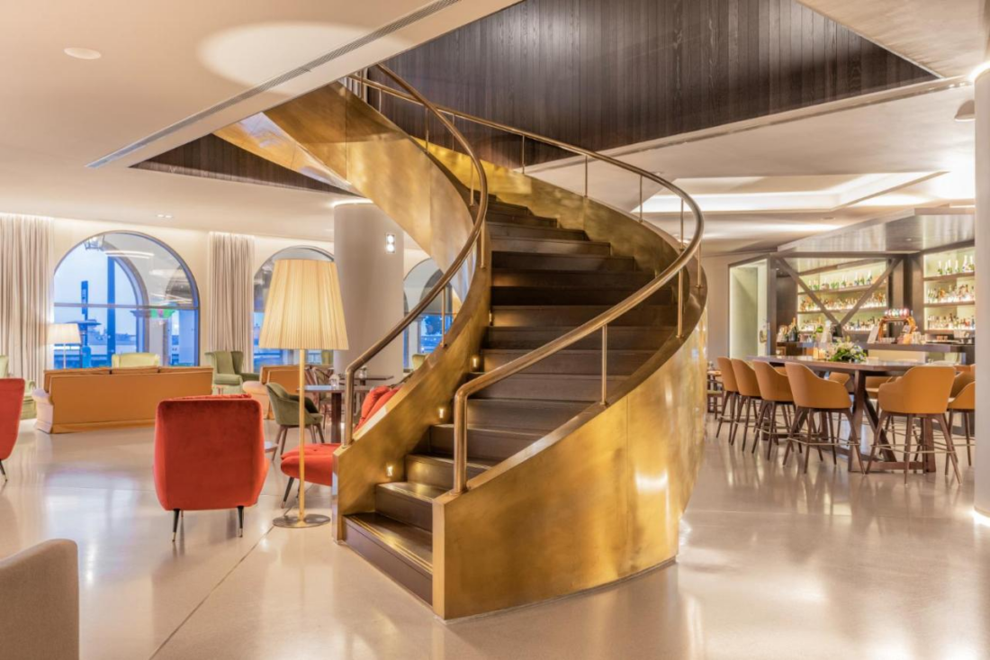 Grand Hotel Azores Atlantico with a golden staircase