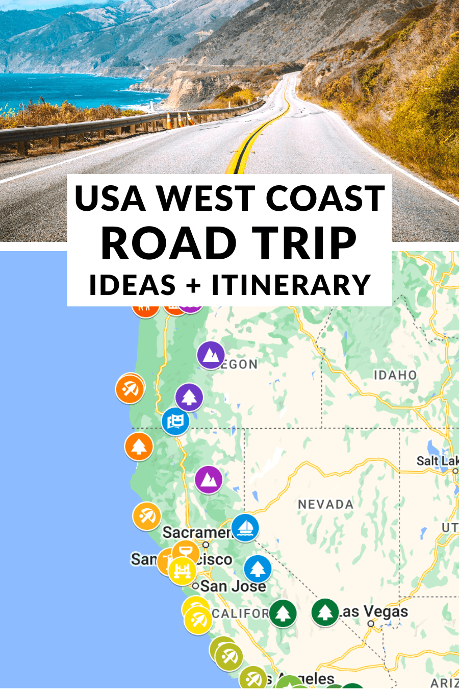 Map of The West Coast