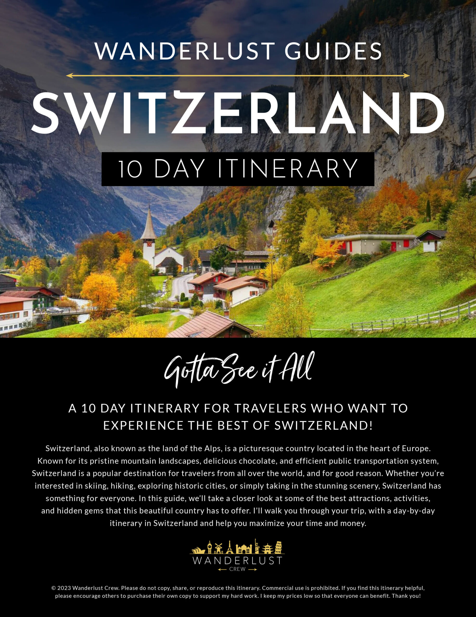 switzerland travel itinerary 5 days